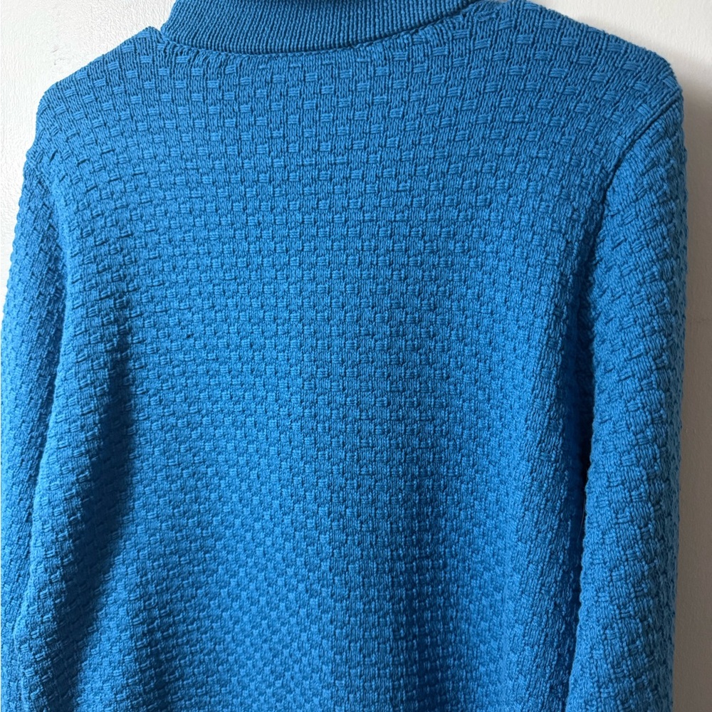 Ann Taylor Azure Blue Textured Button-Up Cardigan Jacket - Picture 6 of 6